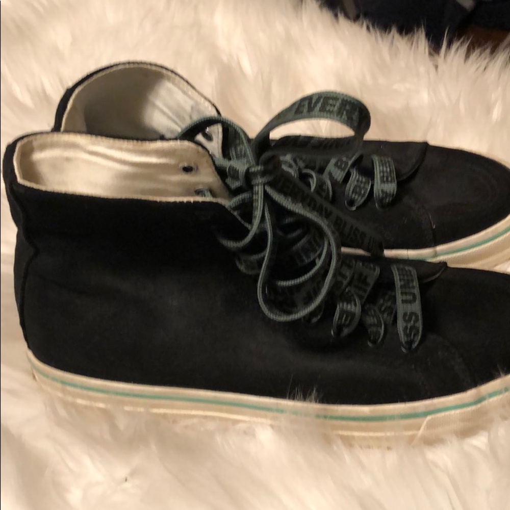 UNIF Unisex Hi Top 202 Black Sneakers Shoes For Men Size 8